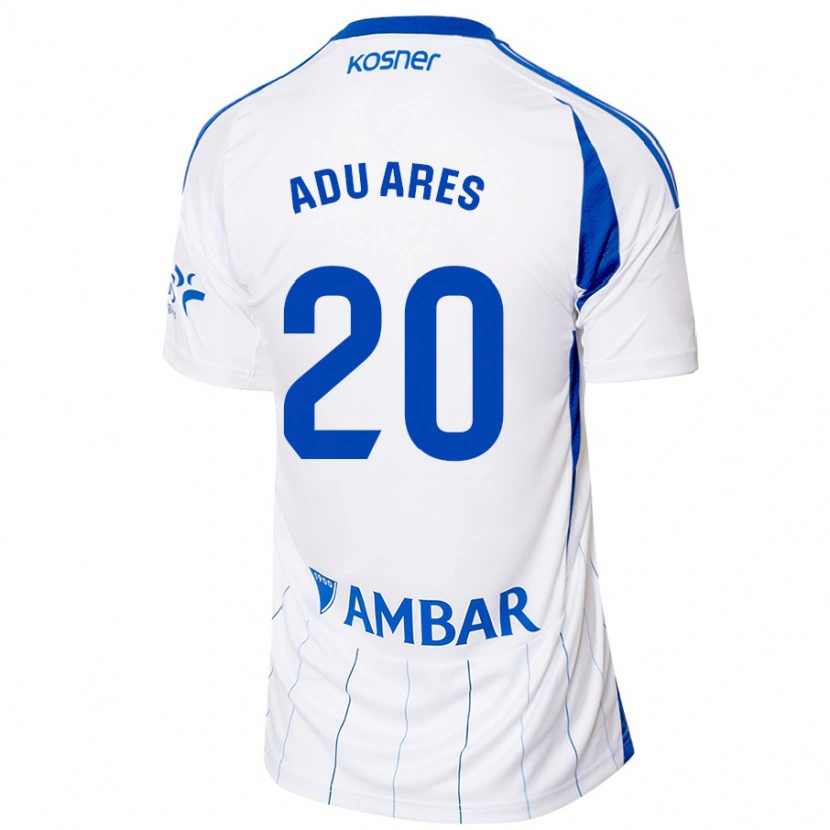 Danxen Hombre Camiseta Adu Ares #20 Rojo Blanco 1ª Equipación 2024/25 La Camisa