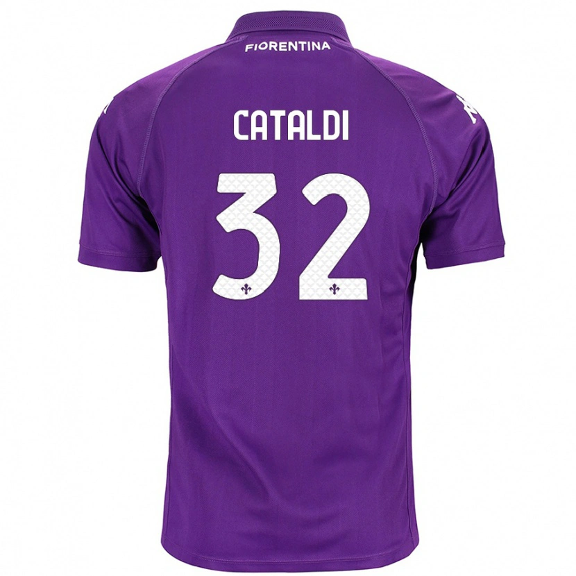 Danxen Hombre Camiseta Danilo Cataldi #32 Morado 1ª Equipación 2024/25 La Camisa