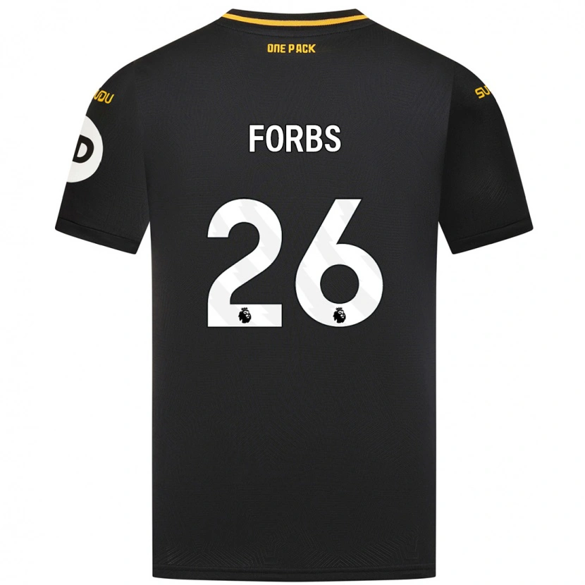 Danxen Hombre Camiseta Carlos Forbs #26 Negro 2ª Equipación 2024/25 La Camisa