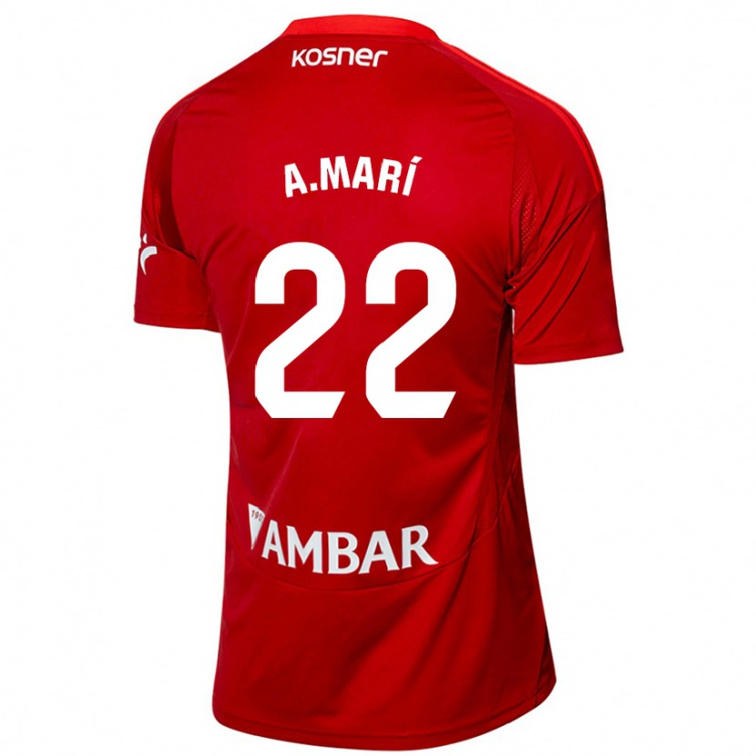 Danxen Hombre Camiseta Alberto Marí #22 Blanco Azul 2ª Equipación 2024/25 La Camisa