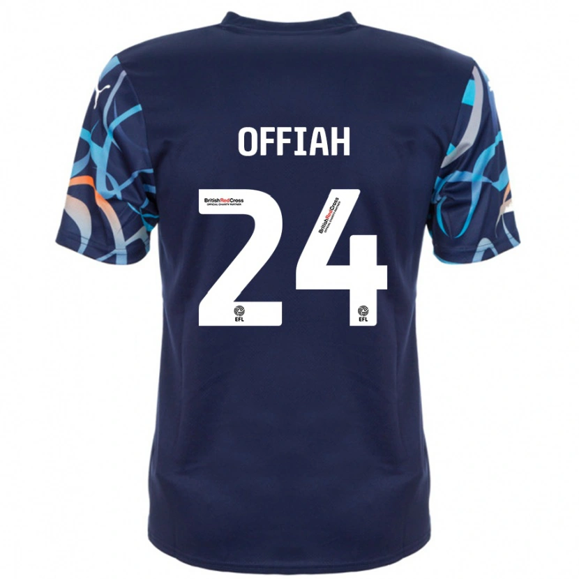 Danxen Hombre Camiseta Odel Offiah #24 Azul Marino 2ª Equipación 2024/25 La Camisa