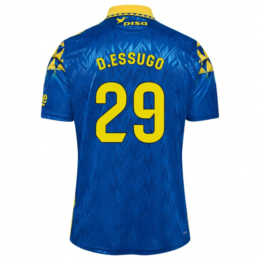 Danxen Hombre Camiseta Dário Essugo #29 Azul Amarillo 2ª Equipación 2024/25 La Camisa