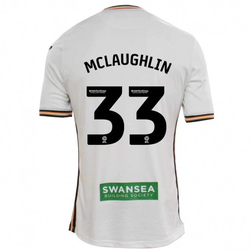 Danxen Hombre Camiseta Jon Mclaughlin #33 Blanco 1ª Equipación 2024/25 La Camisa