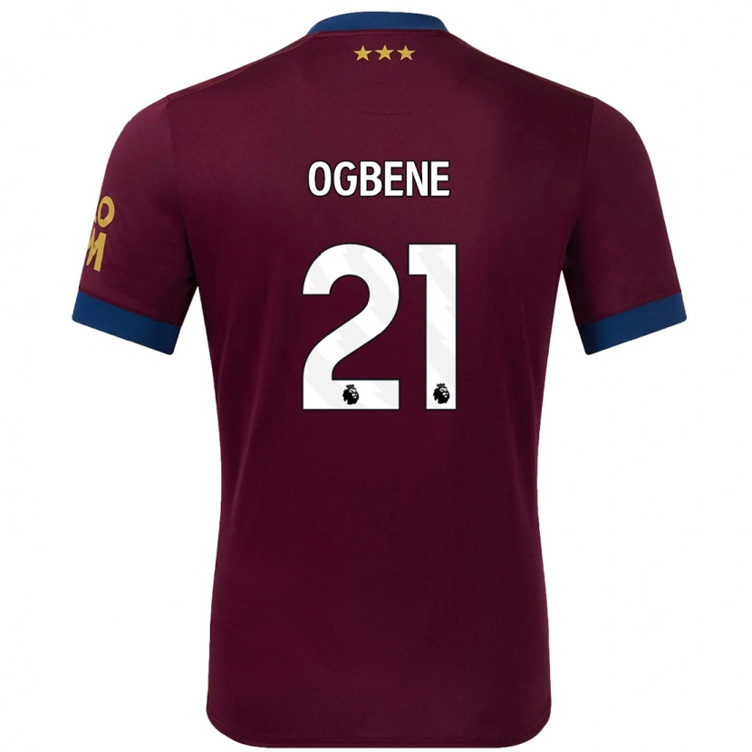 Danxen Hombre Camiseta Chiedozie Ogbene #21 Marrón 2ª Equipación 2024/25 La Camisa