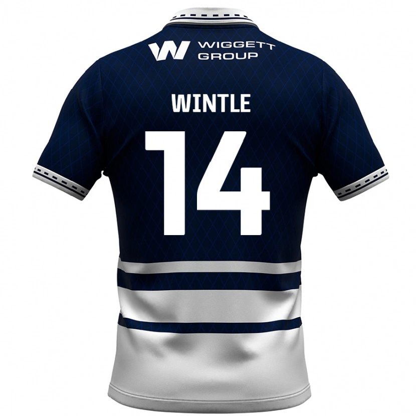 Danxen Hombre Camiseta Ryan Wintle #14 Azul Marino Blanco 1ª Equipación 2024/25 La Camisa