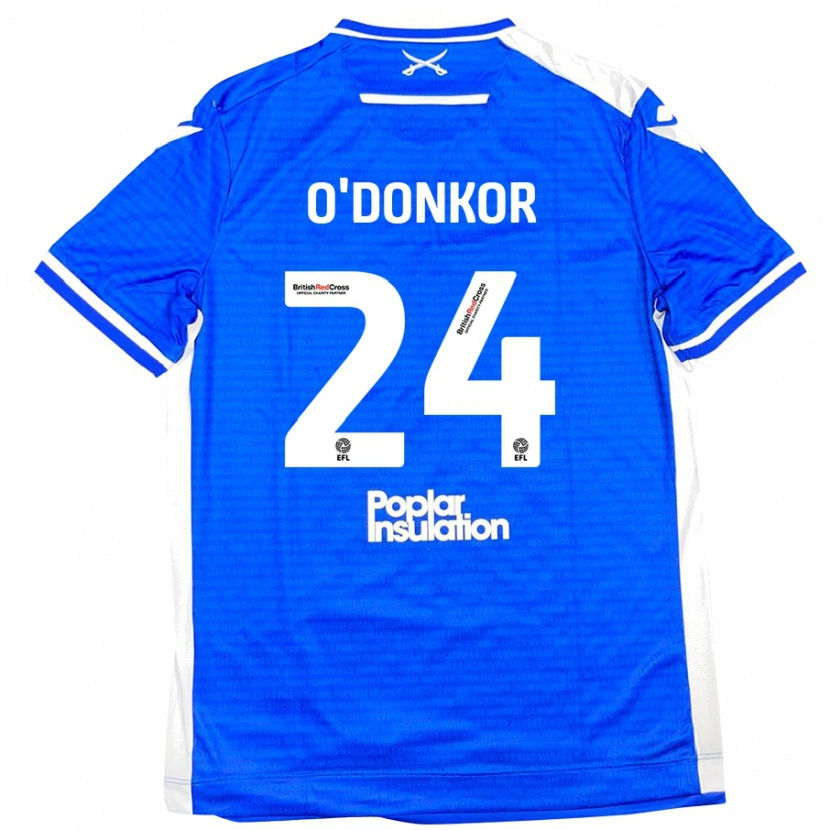 Danxen Hombre Camiseta Gatlin O'donkor #24 Azul Blanco 1ª Equipación 2024/25 La Camisa