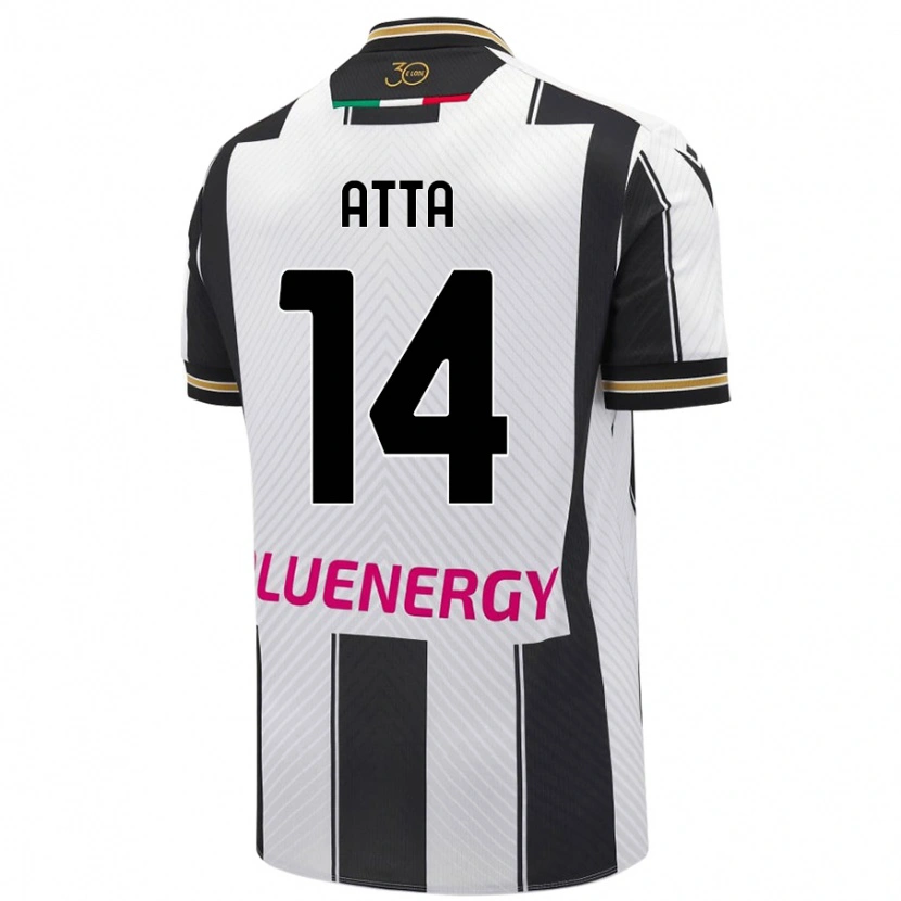 Danxen Hombre Camiseta Arthur Atta #14 Blanco Negro 1ª Equipación 2024/25 La Camisa