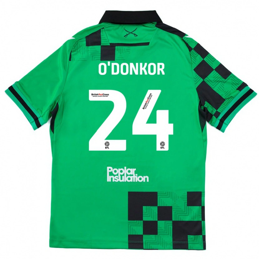 Danxen Hombre Camiseta Gatlin O'donkor #24 Verde Negro 2ª Equipación 2024/25 La Camisa