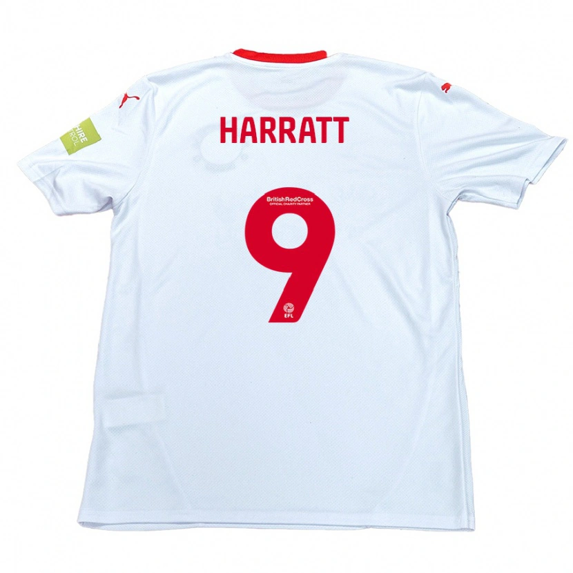 Danxen Hombre Camiseta Kian Harratt #9 Blanco 2ª Equipación 2024/25 La Camisa