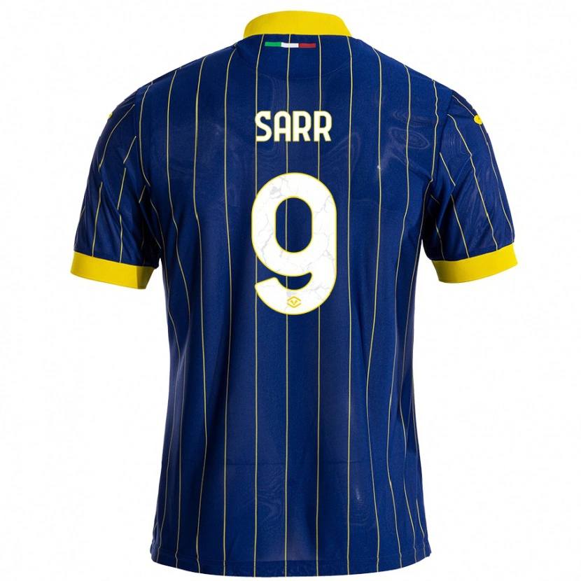 Danxen Mujer Camiseta Amin Sarr #9 Azul Amarillo 1ª Equipación 2024/25 La Camisa