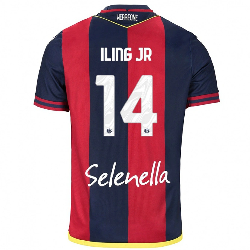 Danxen Mujer Camiseta Samuel Iling-Junior #14 Rojo Azul Real 1ª Equipación 2024/25 La Camisa