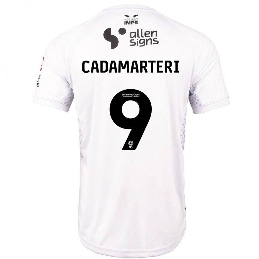 Danxen Mujer Camiseta Bailey Cadamarteri #9 Rojo Blanco 2ª Equipación 2024/25 La Camisa