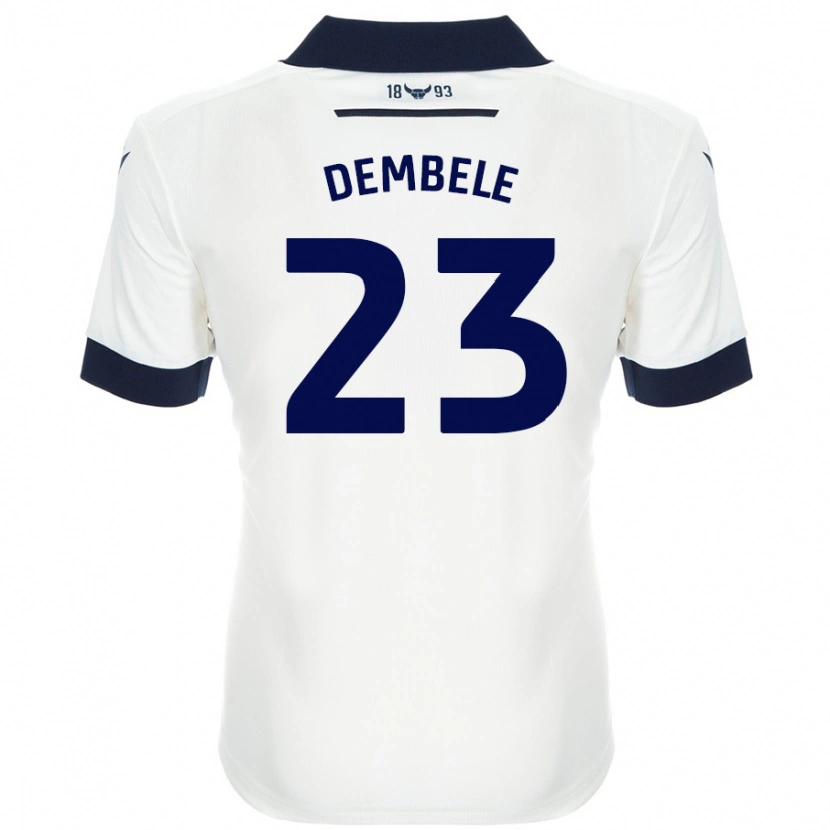 Danxen Mujer Camiseta Siriki Dembélé #23 Blanco Azul Marino 2ª Equipación 2024/25 La Camisa