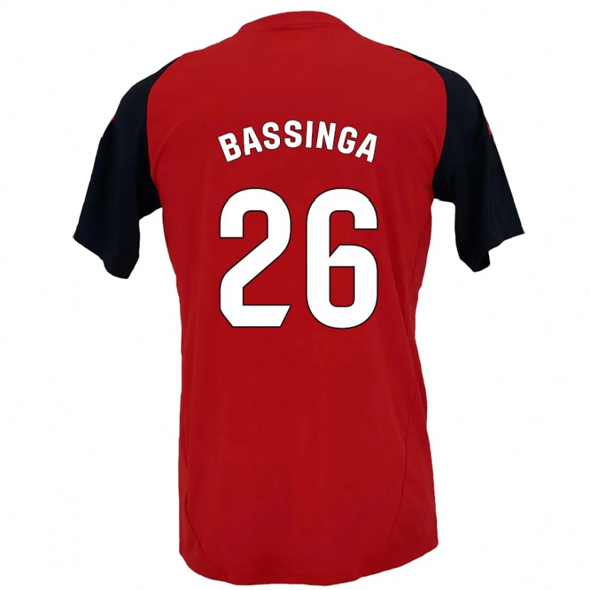 Danxen Mujer Camiseta Aboubacar Bassinga #26 Rojo Negro 1ª Equipación 2024/25 La Camisa