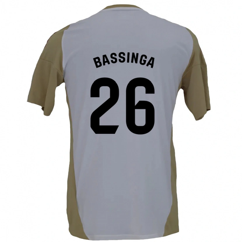 Danxen Mujer Camiseta Aboubacar Bassinga #26 Marrón Blanco 2ª Equipación 2024/25 La Camisa