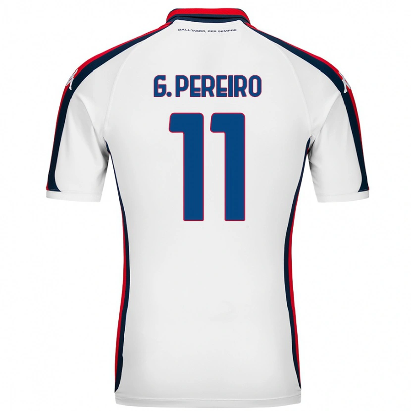 Danxen Mujer Camiseta Gastón Pereiro #11 Blanco 2ª Equipación 2024/25 La Camisa